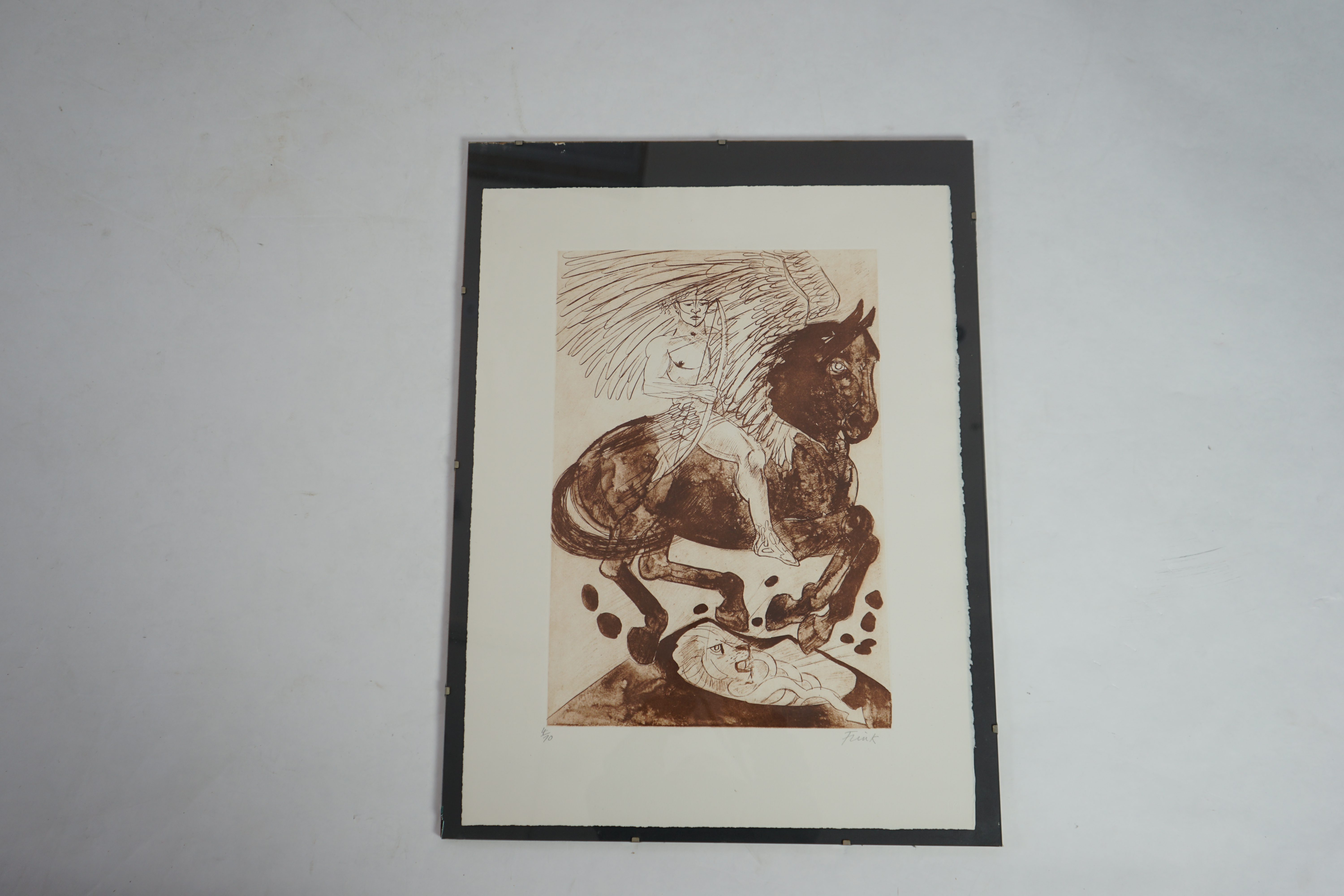 Dame Elizabeth Frink (British, 1930-1993), Bellerophon, from Children of the Gods, etching with aquatint, 54 x 37cm